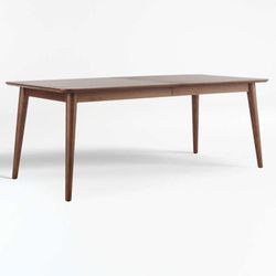 Crate & Barrel Tate Walnut Extendable Dining Table