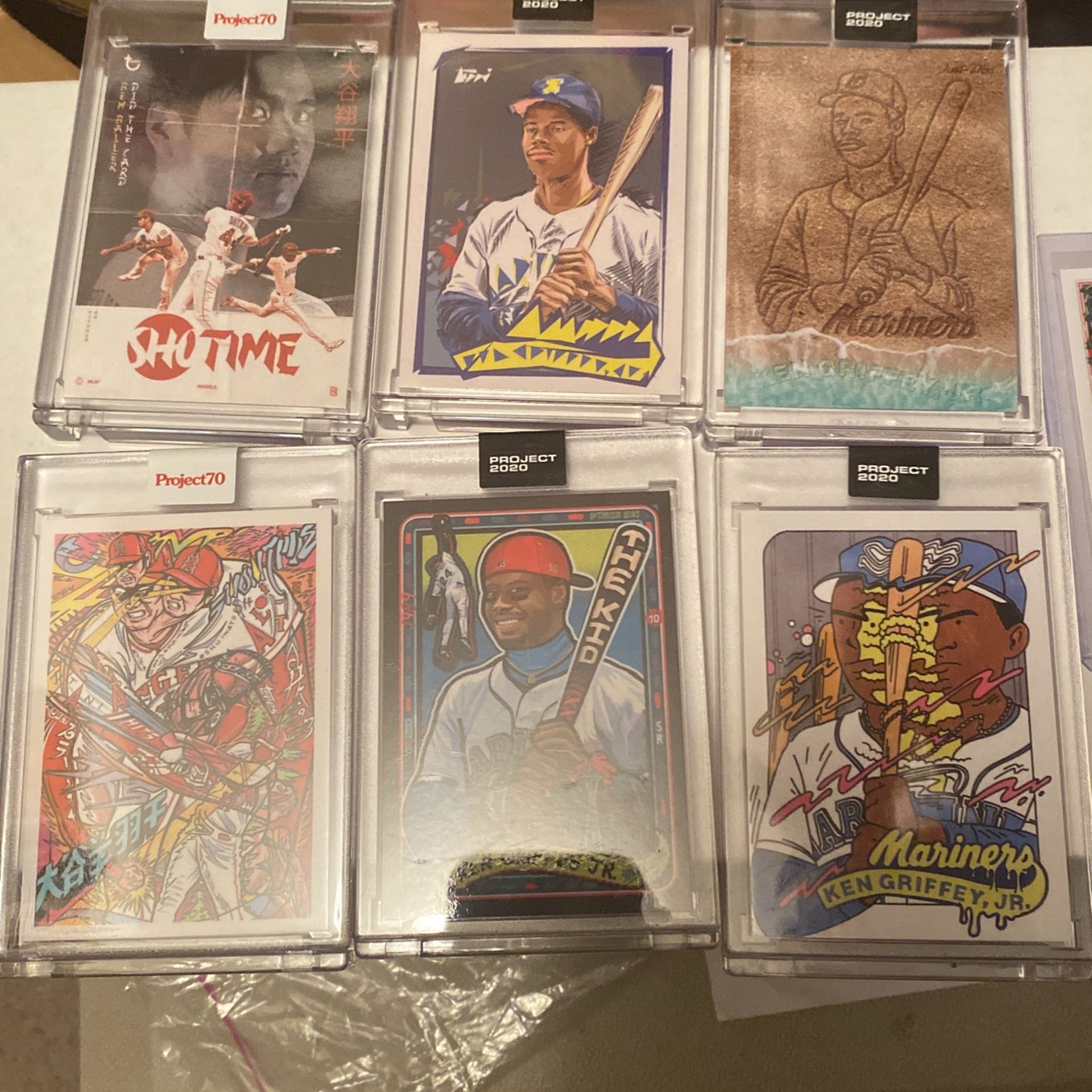 6 Card Lot Shohei Ohtani Ken Griffey Jr Topps Project Lot