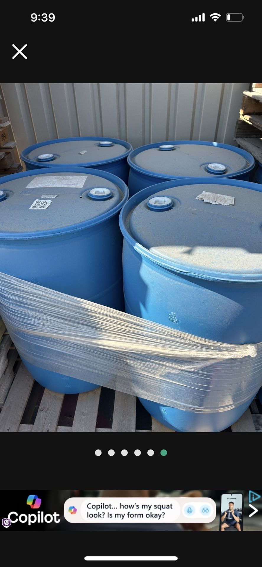 Plastic Drum - 55 Gallon, Closed Top, Blue