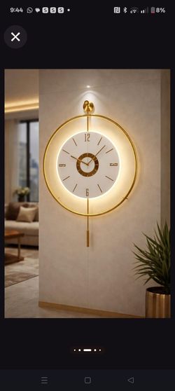 Modern big wall clock with LED lights  never been used
