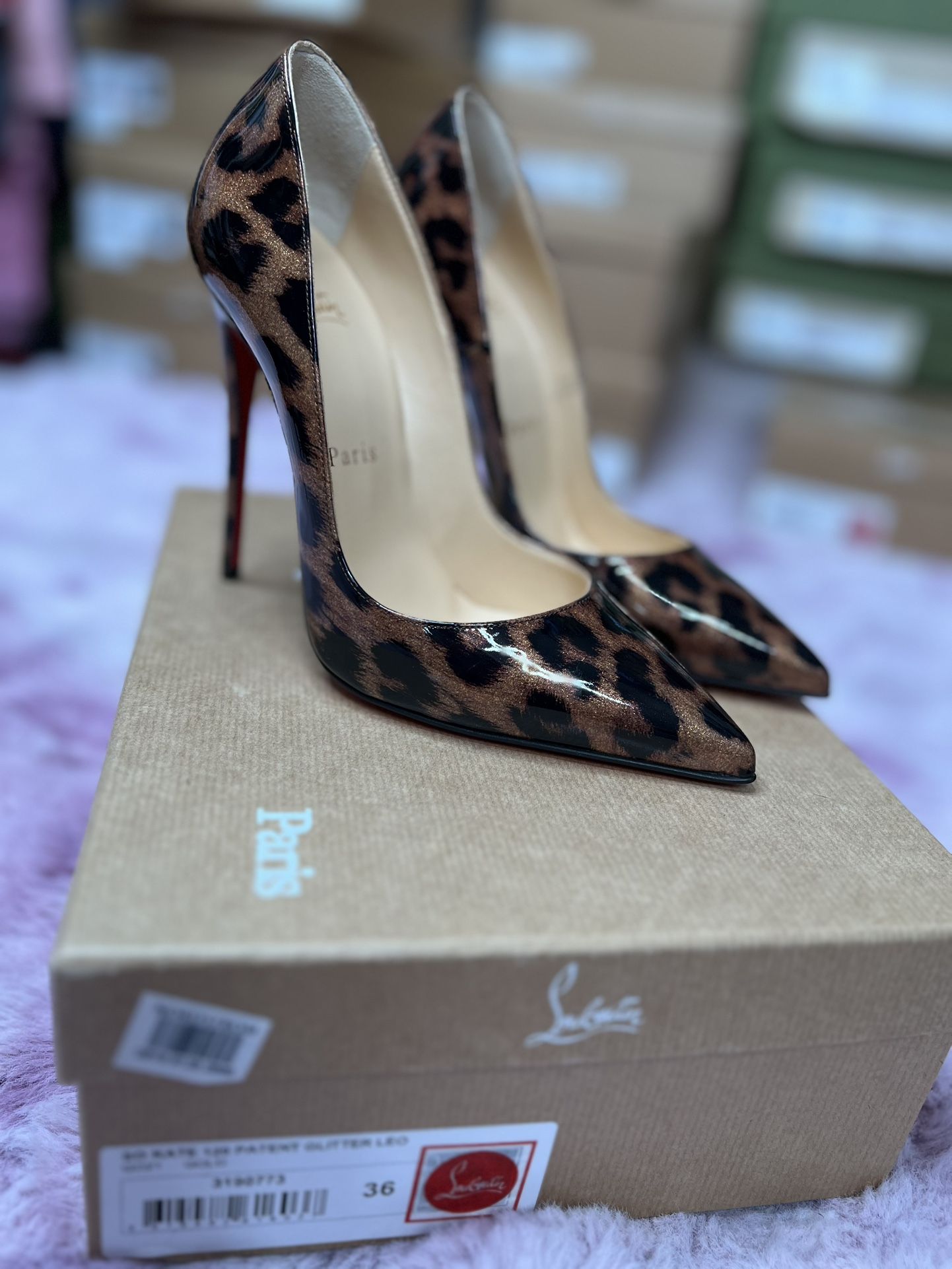 Christian Louboutin SO KATE Animal Print Size 36