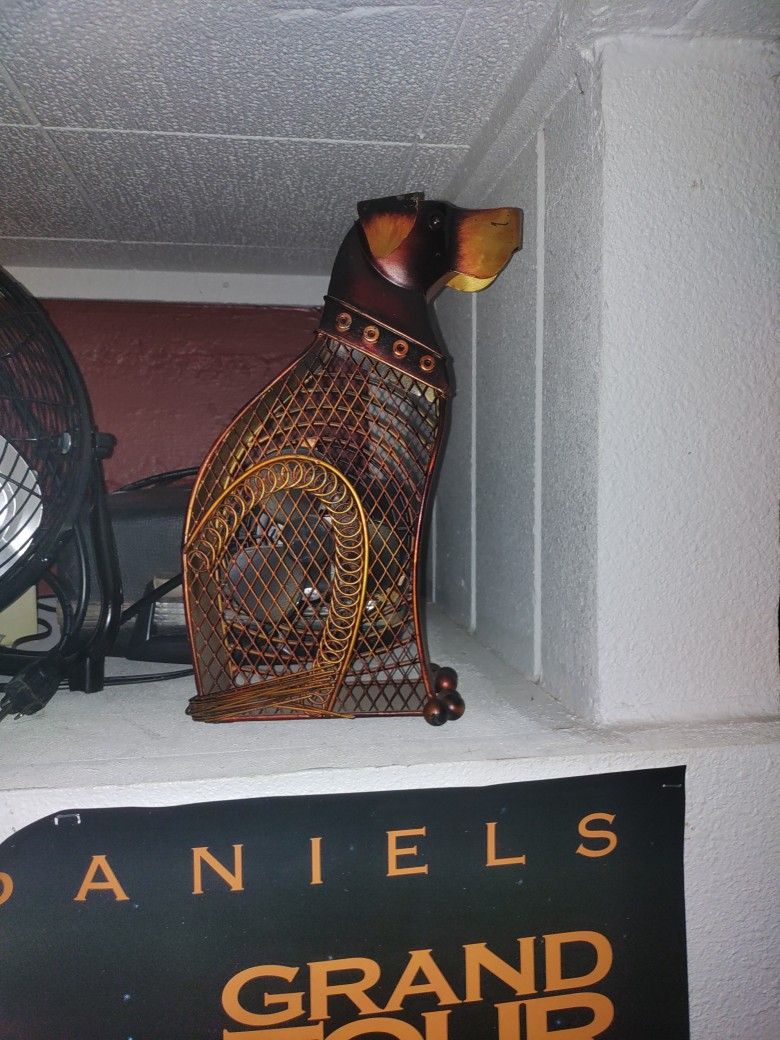 Vintage Metal Dog Electric Fan In Good Working Condition