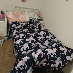 Twin Sized Bed Frame And Mattress 
