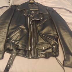 Vintage Harley Davidson Black Leather Jacket