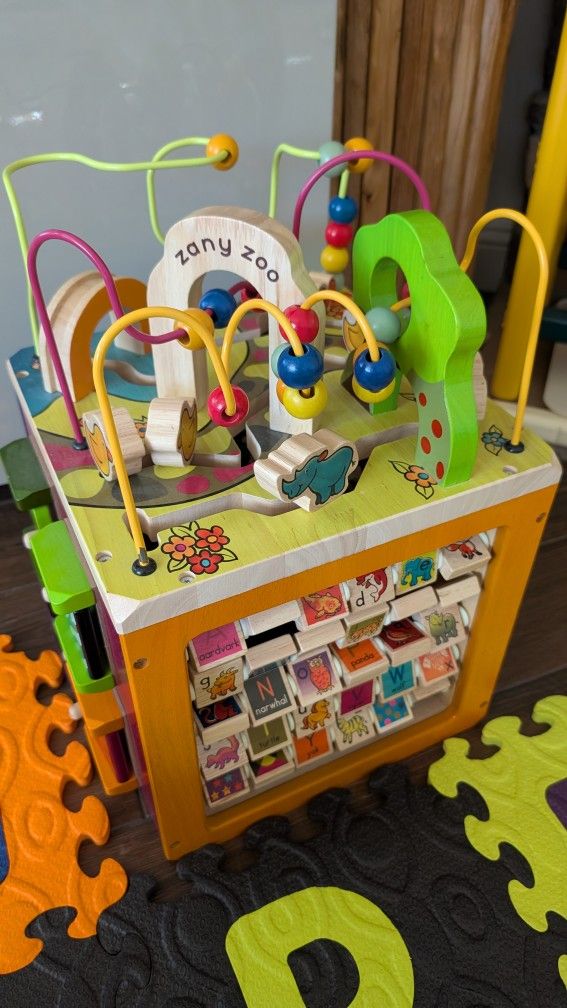 Zany Zoo Toddler Wooden Activity Block