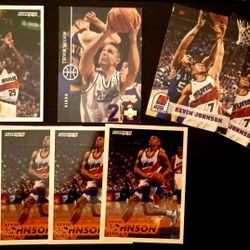 CHARLES BARKLEY PHOENIX SUNS, KEVIN JOHNSON, OTHERS COLLECTOR BASKETBALL CARDS SET NBA HOOPS SKYBOX FLEER
