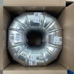 (12) Deflect-O 4 in. L X 4 in. D Silver Aluminum Vent Elbow