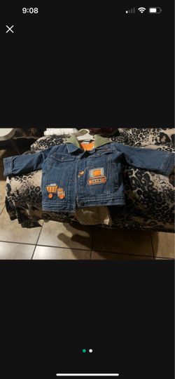 Kids Denim Jacket with Construction Patches 3 pieces set )