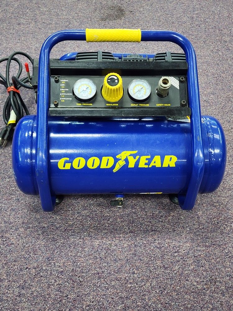 Goodyear Air Compressor 2gal, 125 Max Psi, 58 dBa Quiet