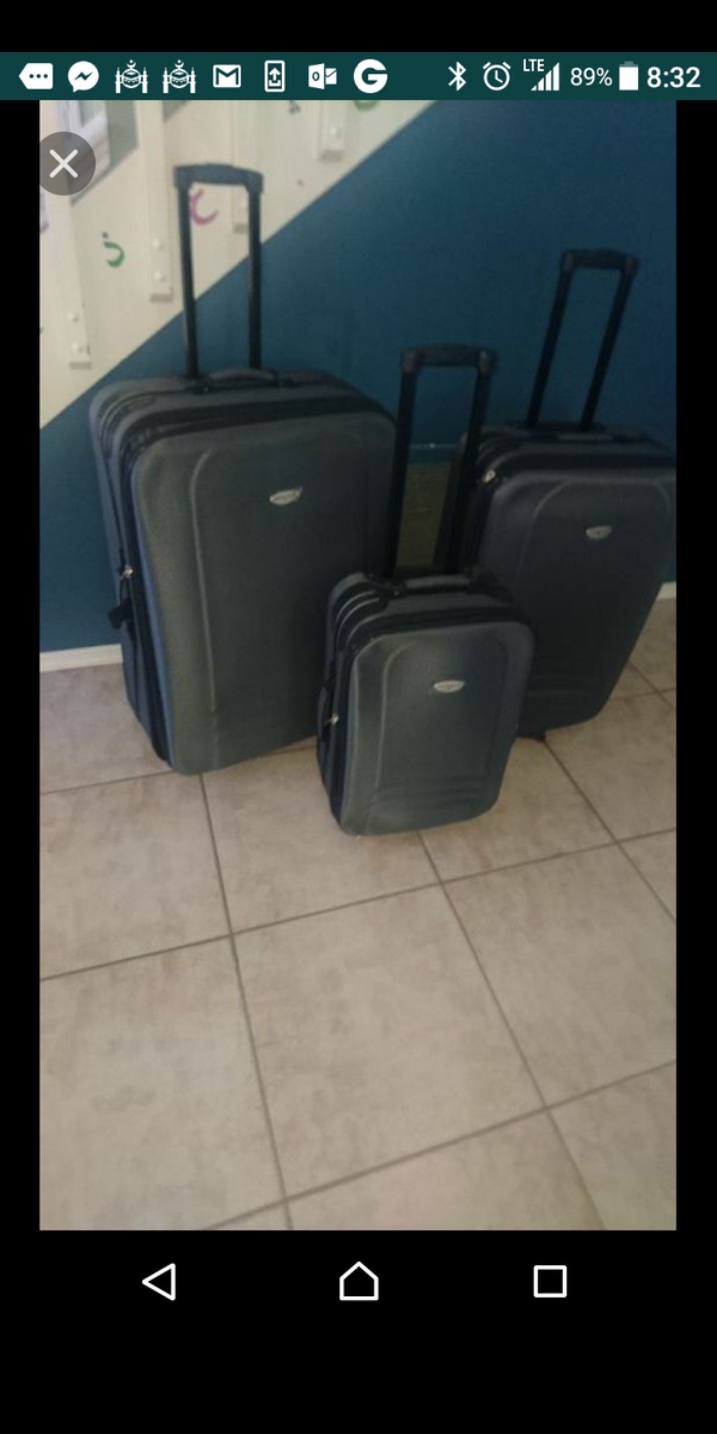 American Way brand 3 suitcases