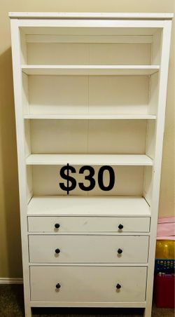 White Bookshelf w/ Drawers