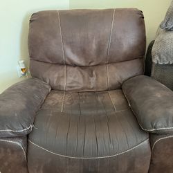 Brown Couch & Recliner