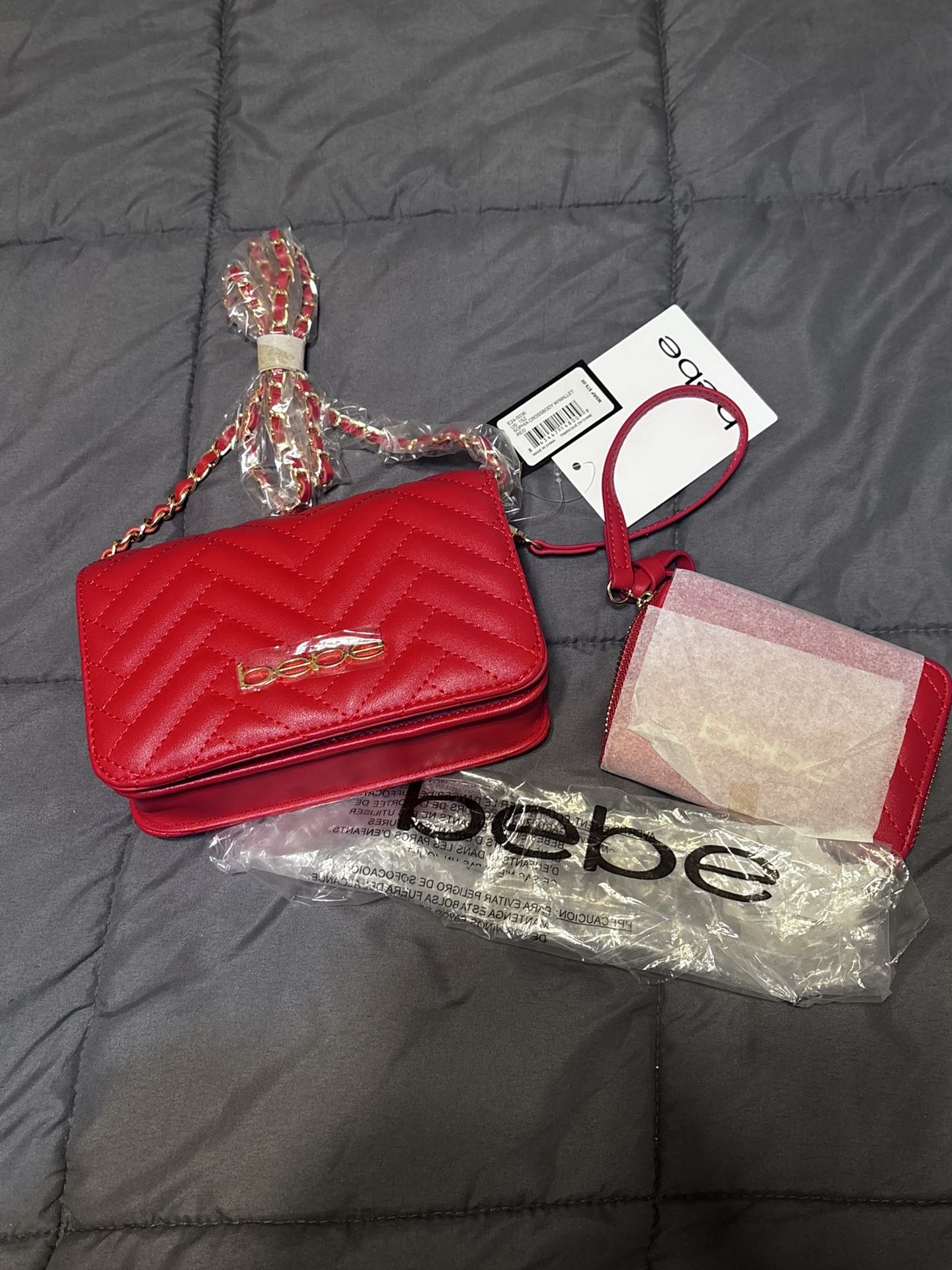Brand New Never Used BEBE Cross Body Purse And Matching Detachable Wallet $40 OBO
