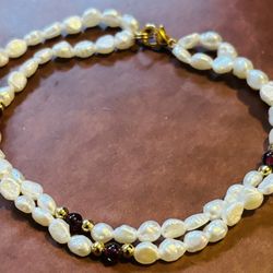 Two strand pearl bracelet