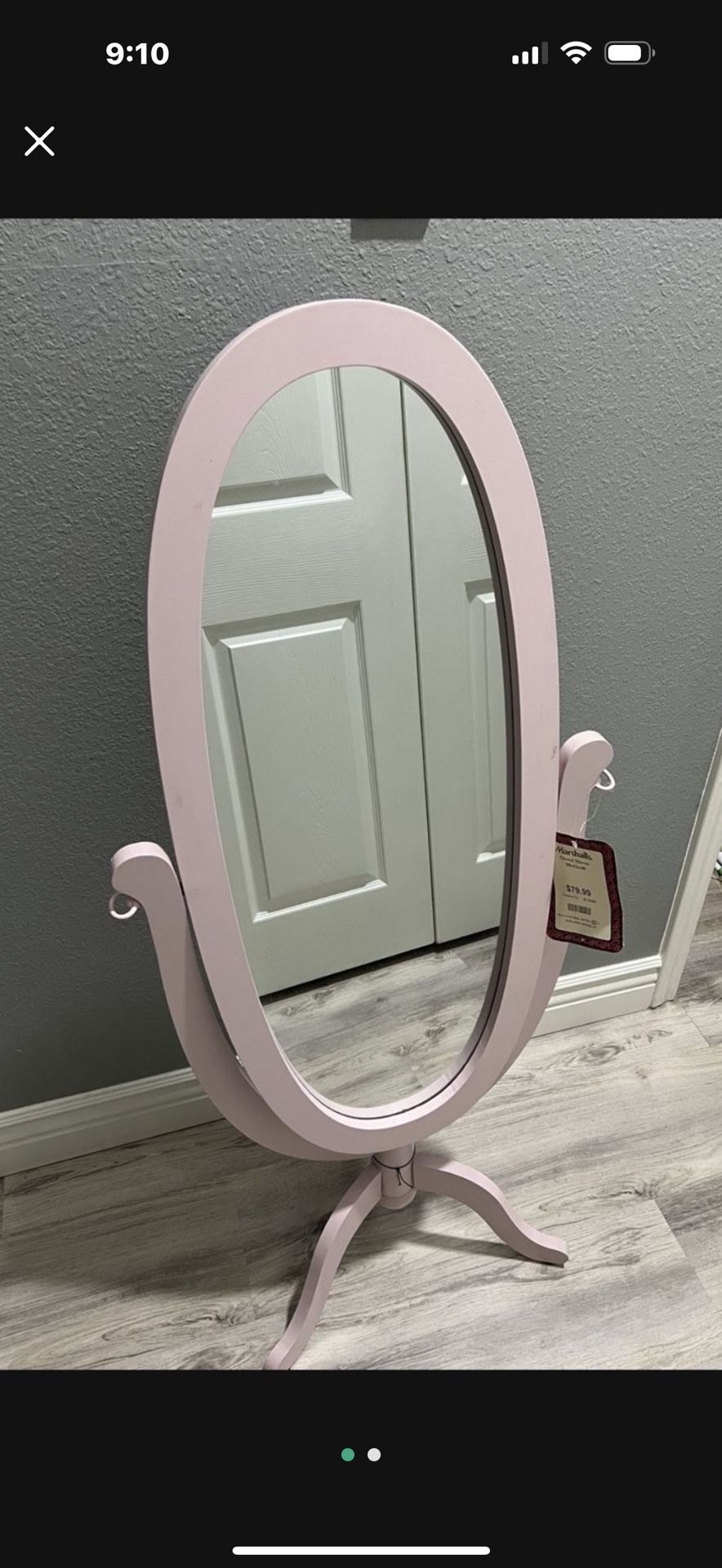 Pink Standing Mirror