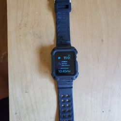 Apple Watch Series 3 42mm Black Sport Band Silver