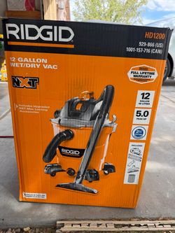 Ridgid NXT 12 gallon 5hp peak Wet/Dry Vac