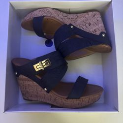 Womens 8.5 Tommy Hilfiger - Navy Blue, Casual Wedge/Heel Platforms