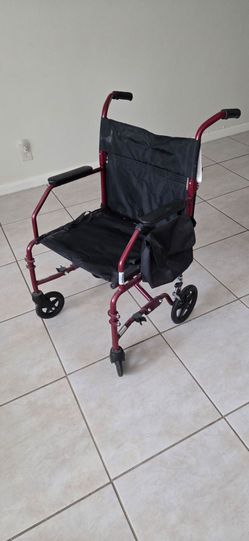 Medline Lightweight Steel Transport Chair