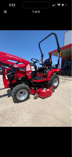 Mahindra Compact Tractor with Front Loader and Mower