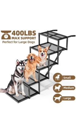 New Foldable Pet Stairs Heavy Duty 400lb Support Dog Ramp