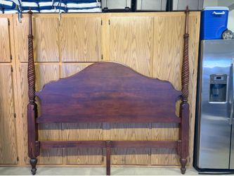 Canadian-made, solid cherry wood bed frame