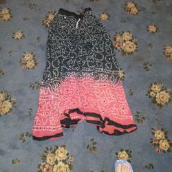 Indian Looking Long Skirt  Missing Button Size Large 