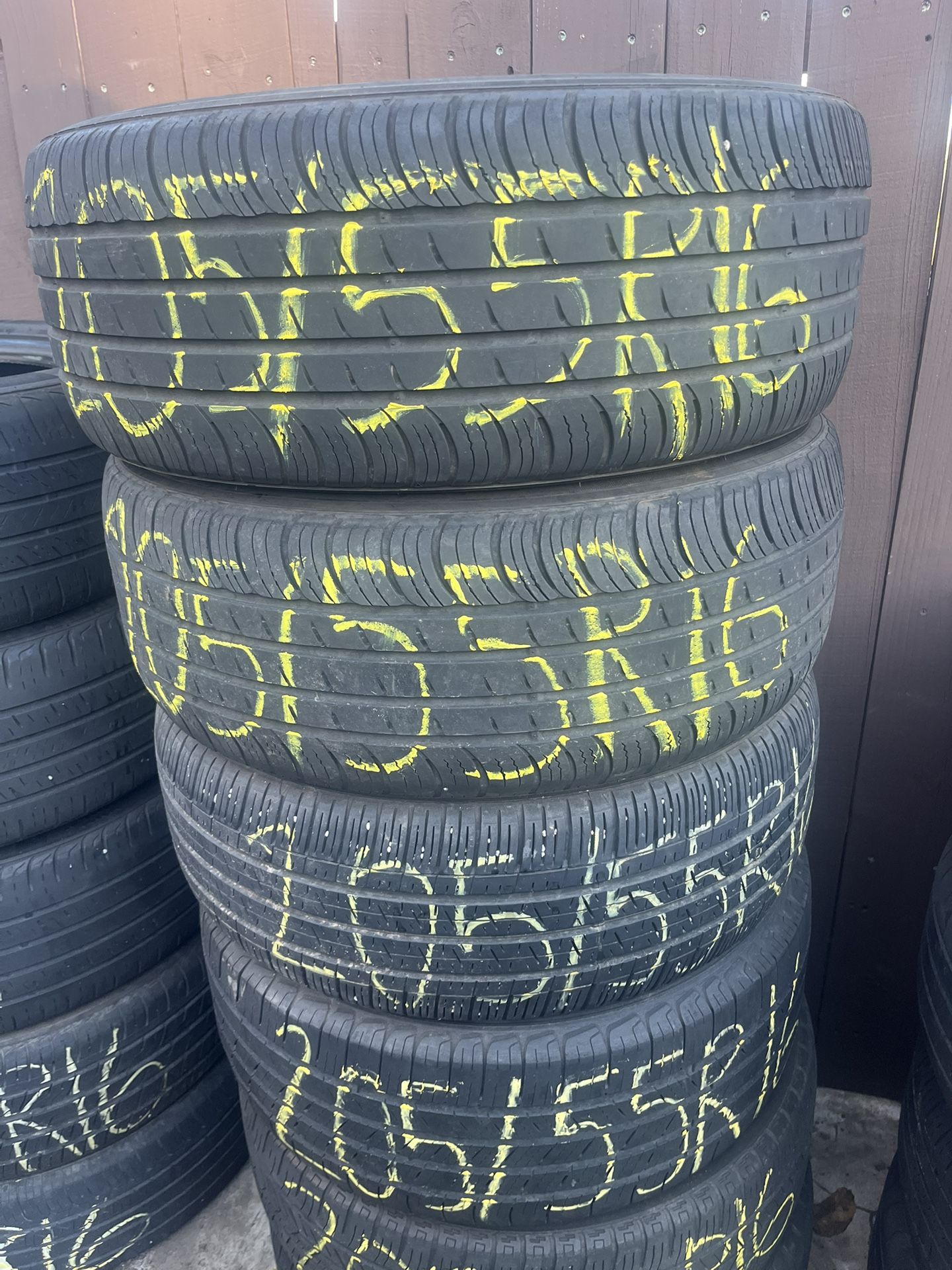 4 USED TIRES 205/55R16