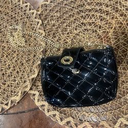 Small black coin purse crossbody
