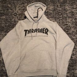 Thrasher grey hoodie 