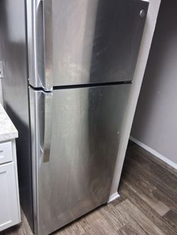 Stainless steel fridge