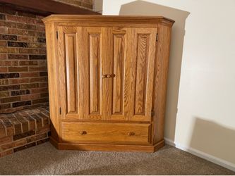 Oak Corner TV Cabinet