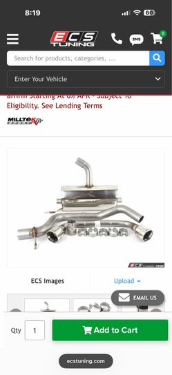 2017 Audi a3 car back exhaust system
