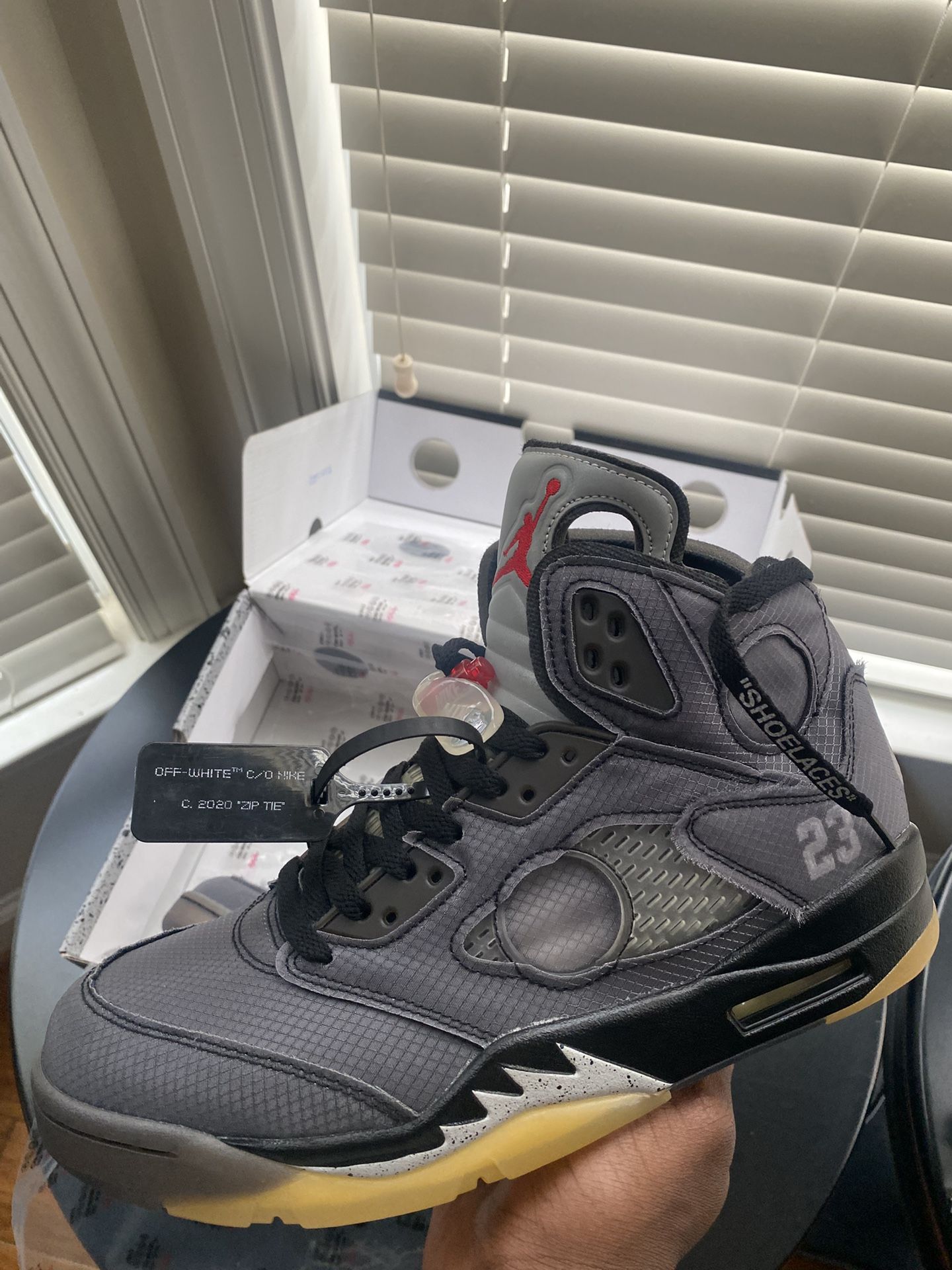 Air Jordan Off-White Muslin Retro 5s Size 10