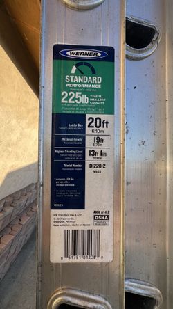Werner ladder 20ft