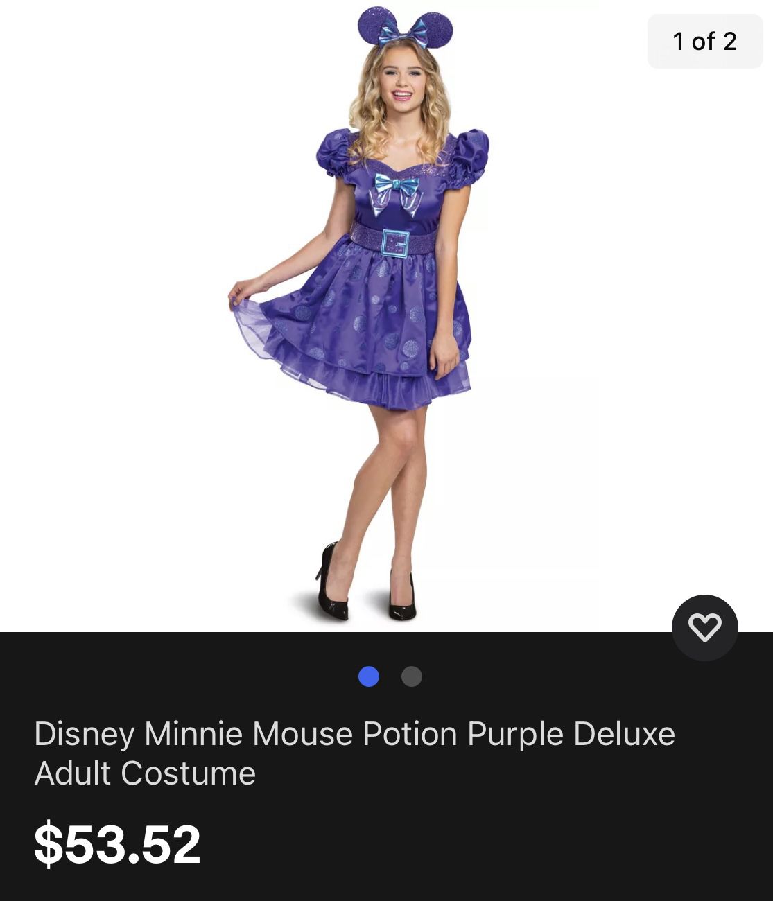 Disney Potion Purple Deluxe Dress and Ears Large