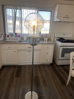 Anthony California Light Bulb Floor Lamp in Chrome nice design