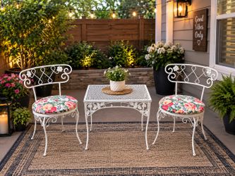 Vintage 3pc Wrought Iron Patio Set