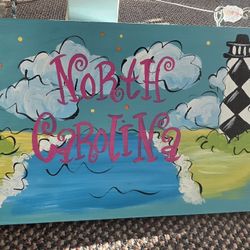 Painted North Carolina sign.