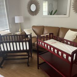 Glider Crib And Changing Table Set 