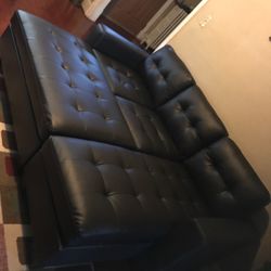 Brand New Bonded Leather Sectional Sofa With Ottoman