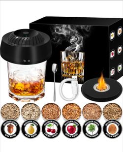 Brand new Electric Whiskey Smoker Kit, No Butane Needed, Electric Cocktail Smoker Infuser Kit with 6 Wood Chips Flavors, Birthday Gifts for Men, Dad,