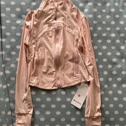 Lululemon Womans Pink Long Sleeve Full Zip Jacket Size M