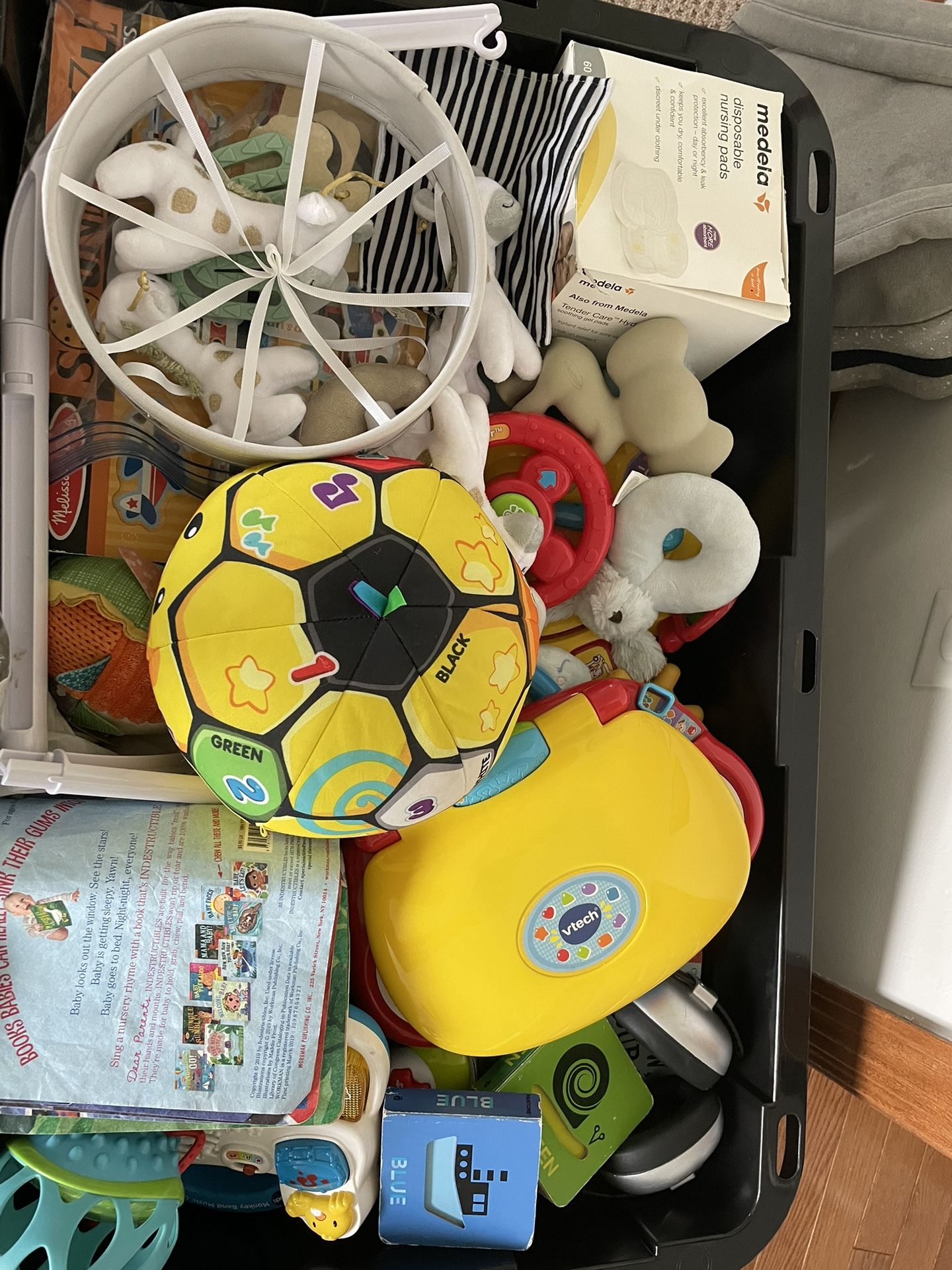 Miscellaneous Baby Stuff Bundle Including Pump, Car Seat, Base, Toys Etc