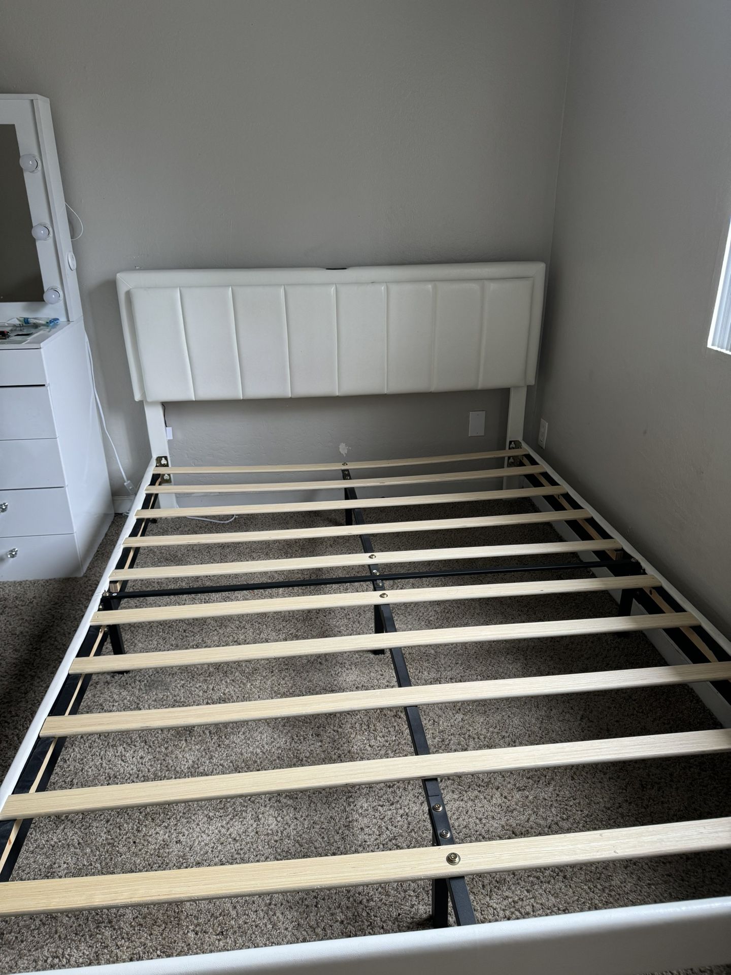Queen White Bed Frame 