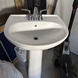 Bathroom sink and faucet