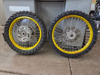 RM125 Yellow Excel Wheels