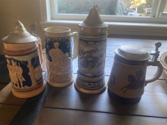 Vintage Beer Steins (4)