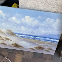 Beach Painting Canvas Large Canvas Wall 