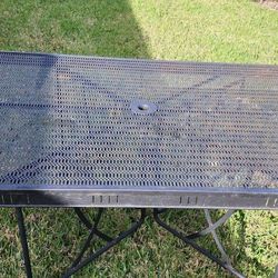 Wrought Iron Patio Table And Four Chairs